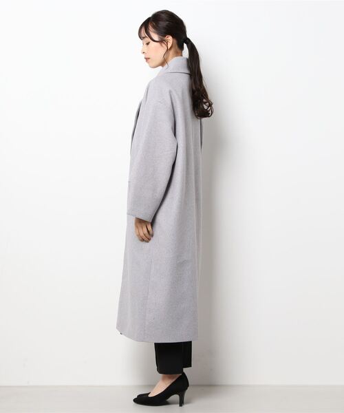 ANAP(アナップ)の「袖タック杢ニットモッサオーバーコート(チェスターコート・レディース・ブラウン/グレー・FREE)」の5枚目の写真