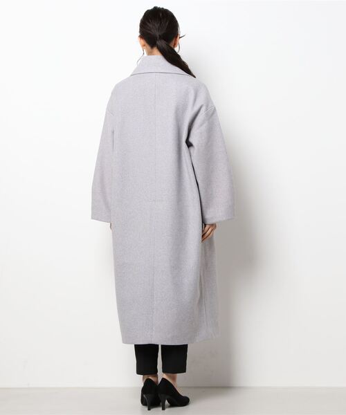 ANAP(アナップ)の「袖タック杢ニットモッサオーバーコート(チェスターコート・レディース・ブラウン/グレー・FREE)」の3枚目の写真