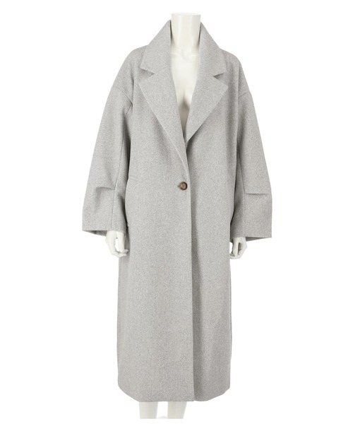 ANAP(アナップ)の「袖タック杢ニットモッサオーバーコート(チェスターコート・レディース・ブラウン/グレー・FREE)」の10枚目の写真