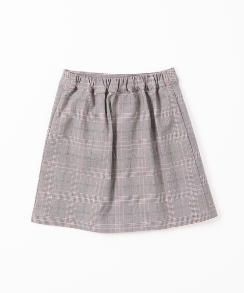 trois lapins kp（トロワラパンケーピー）の「先染めチェックスカート(110-130cm)（スカート・キッズ・ブラック・130cm/120cm/110cm）」の4枚目の写真