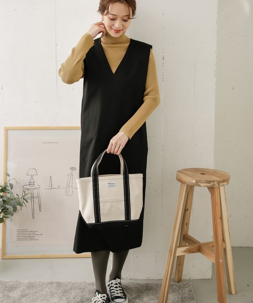 URBAN RESEARCH DOORS(アーバンリサーチドアーズ)の「タートルネックリブニット(ニット/セーター・レディース・ブラック/ベージュ/グレー系その他・ONE)」の9枚目の写真