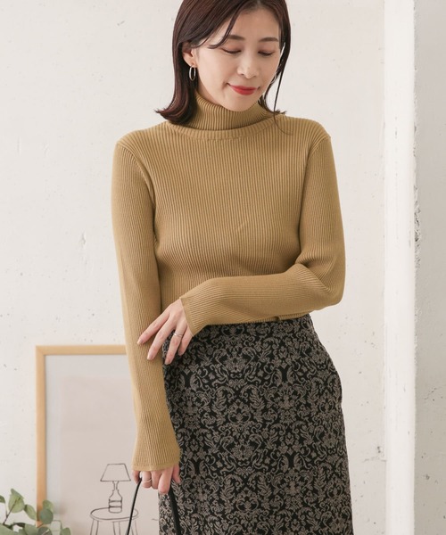 URBAN RESEARCH DOORS(アーバンリサーチドアーズ)の「タートルネックリブニット(ニット/セーター・レディース・ブラック/ベージュ/グレー系その他・ONE)」の16枚目の写真