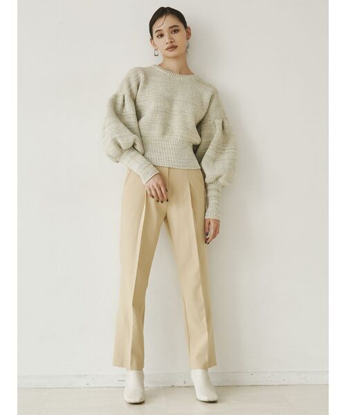 MURUA（ムルーア）の「クロップドボリュームニット（ニット/セーター・レディース・ブラウン/アイボリー・FREE）」の19枚目の写真