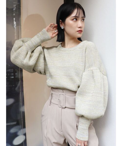 MURUA（ムルーア）の「クロップドボリュームニット（ニット/セーター・レディース・ブラウン/アイボリー・FREE）」の20枚目の写真