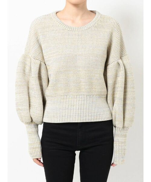 MURUA（ムルーア）の「クロップドボリュームニット（ニット/セーター・レディース・ブラウン/アイボリー・FREE）」の22枚目の写真