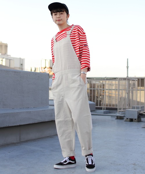 DANTON（ダントン）の「DANTON/ダントン　コットンリネン　サロペット パンツ　COTTON LINEN SALOPETTE PANTS DT-E0002 LHP（サロペット/オーバーオール・レディース・ブラック/ナチュラル・36）」の9枚目の写真