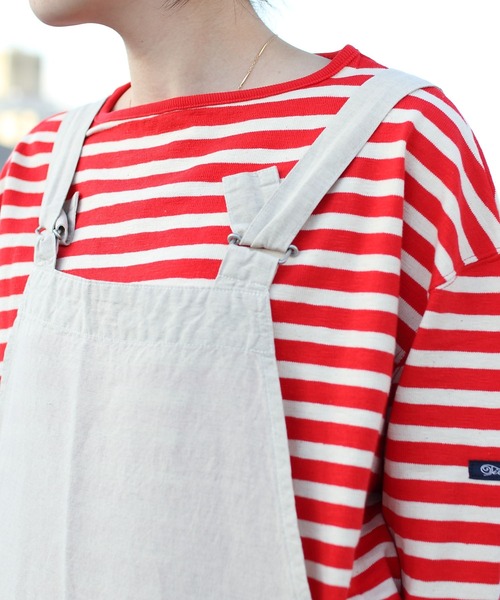 DANTON（ダントン）の「DANTON/ダントン　コットンリネン　サロペット パンツ　COTTON LINEN SALOPETTE PANTS DT-E0002 LHP（サロペット/オーバーオール・レディース・ブラック/ナチュラル・36）」の13枚目の写真