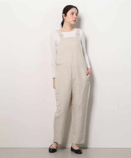 DANTON（ダントン）の「DANTON/ダントン　コットンリネン　サロペット パンツ　COTTON LINEN SALOPETTE PANTS DT-E0002 LHP（サロペット/オーバーオール・レディース・ブラック/ナチュラル・36）」の18枚目の写真