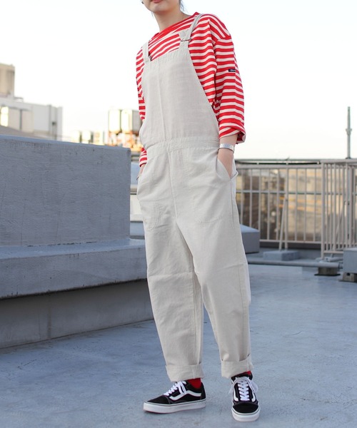 DANTON（ダントン）の「DANTON/ダントン　コットンリネン　サロペット パンツ　COTTON LINEN SALOPETTE PANTS DT-E0002 LHP（サロペット/オーバーオール・レディース・ブラック/ナチュラル・36）」の17枚目の写真