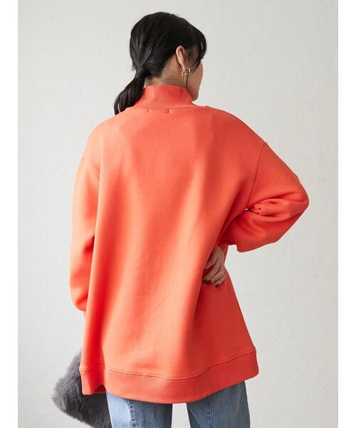 Green　Parks（グリーンパークス）の「裏起毛ハイネックチュニック＊（スウェット・レディース・オレンジ/グリーン/ダークグレー・FREE）」の9枚目の写真