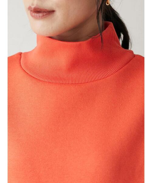 Green　Parks（グリーンパークス）の「裏起毛ハイネックチュニック＊（スウェット・レディース・オレンジ/グリーン/ダークグレー・FREE）」の10枚目の写真