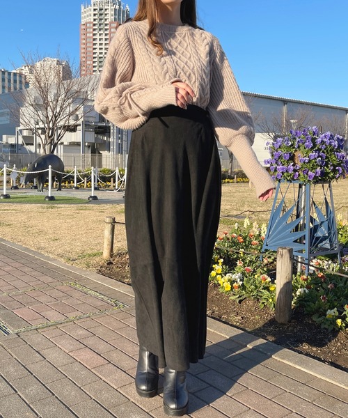 apres jour（アプレジュール）の「袖レースアップケーブルニット【ZOZOTOWN限定アイテム】（ニット/セーター・レディース・ピンク/アイボリー/モカ・X-LARGE/フリー）」の20枚目の写真