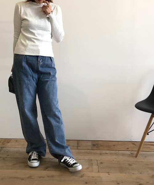 Kotoe（コトエ）の「フリルネックリブニットソー（ニット/セーター・レディース・ホワイト/ブラック/グレー/ピンク・FREE）」の10枚目の写真