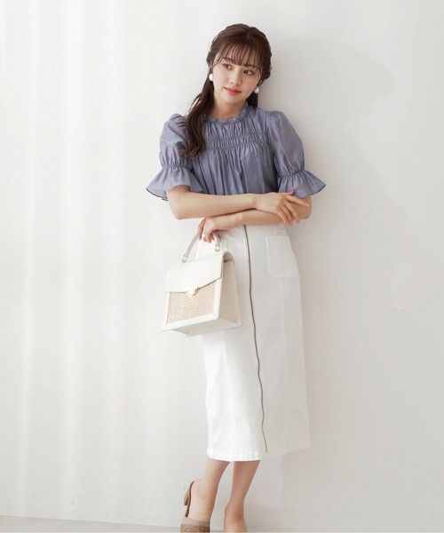 PROPORTION BODY DRESSING（プロポーションボディドレッシング）の「フロントファスナーデニムタイト / 1212120202（スカート・レディース・ブラック/ホワイト/ダークネイビー・MEDIUM/SMALL）」の18枚目の写真