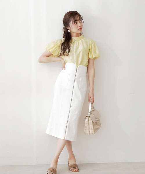 PROPORTION BODY DRESSING（プロポーションボディドレッシング）の「フロントファスナーデニムタイト / 1212120202（スカート・レディース・ブラック/ホワイト/ダークネイビー・MEDIUM/SMALL）」の15枚目の写真