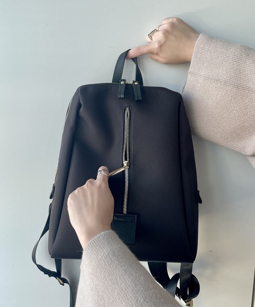 atneK（アトネック）の「【atneK by Scrap Book】フロントジップリュック（バックパック/リュック・レディース・ブラウン/グレー・FREE）」の17枚目の写真