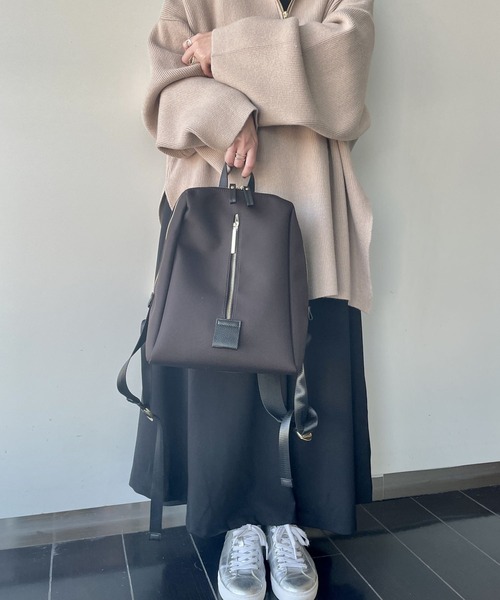 atneK（アトネック）の「【atneK by Scrap Book】フロントジップリュック（バックパック/リュック・レディース・ブラウン/グレー・FREE）」の13枚目の写真