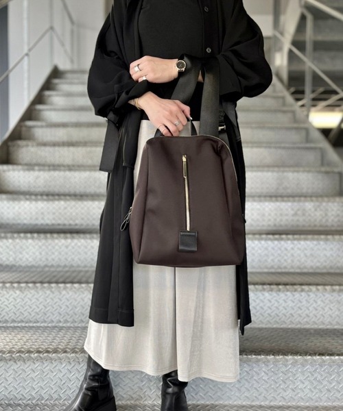 atneK（アトネック）の「【atneK by Scrap Book】フロントジップリュック（バックパック/リュック・レディース・ブラウン/グレー・FREE）」の10枚目の写真