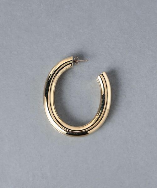 Laura Lombardi（ローラロンバルディ）の「＜LAURA LOMBARDI（ローラ ロンバルディ）＞CURVE フープ ピアス（ピアス（両耳用）・レディース・ゴールド・FREE）」の2枚目の写真