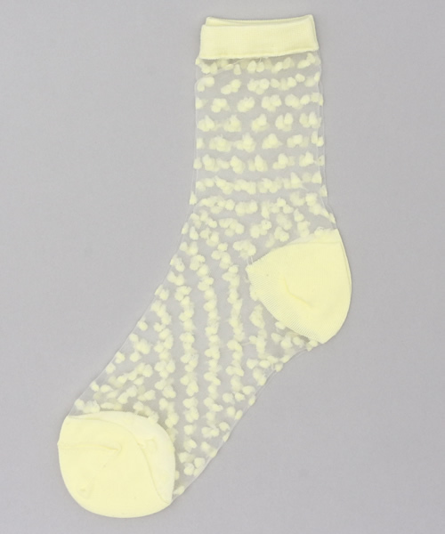 WEGO(ウィゴー)の「WEGO/ドットシースルーソックス(ソックス/靴下・レディース・ホワイト/ブラック/パープル/イエロー・FREE)」の4枚目の写真