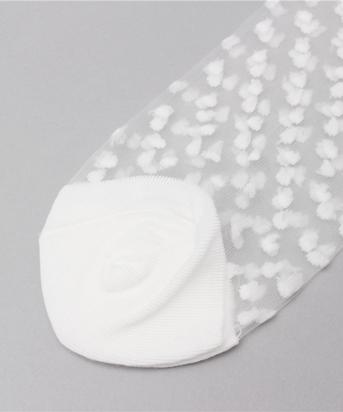 WEGO(ウィゴー)の「WEGO/ドットシースルーソックス(ソックス/靴下・レディース・ホワイト/ブラック/パープル/イエロー・FREE)」の6枚目の写真