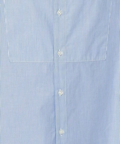 ブルーストライプロールヘム半袖Tシャツ　B4693