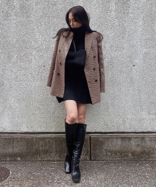 ACYM(アシーム)の「Turtle neck mini ニット(ニット/セーター・レディース・ベージュ/ブラック・FREE)」の18枚目の写真