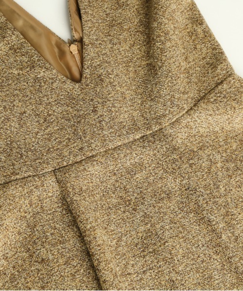 La-gemme（ラジェム）の「深Vネックジャンパースカート（ワンピース・レディース・ブラック/ブラック系その他3/ミックスグレー/ブラウン系その他2・M/L）」の20枚目の写真