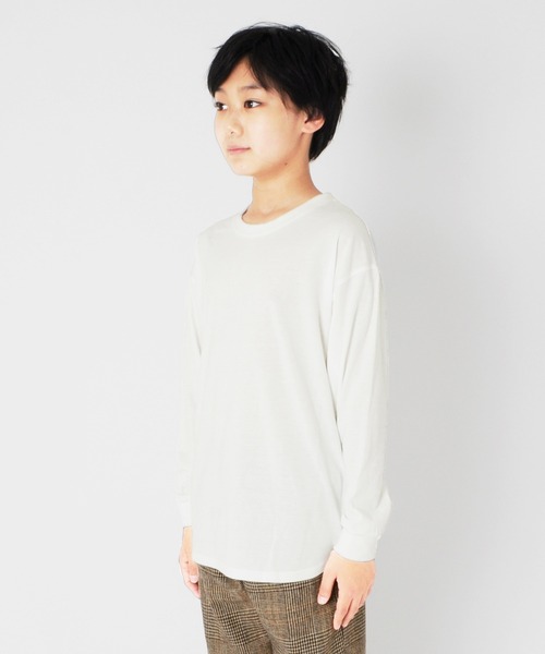 GLAZOS（グラソス）の「【セットアイテム】ニットベスト＋ドロップショルダー長袖Tシャツセット（ベスト・キッズ・ライトグレー/ブラック/ブルー・130cm/140cm/150cm/160cm/170cm）」の10枚目の写真