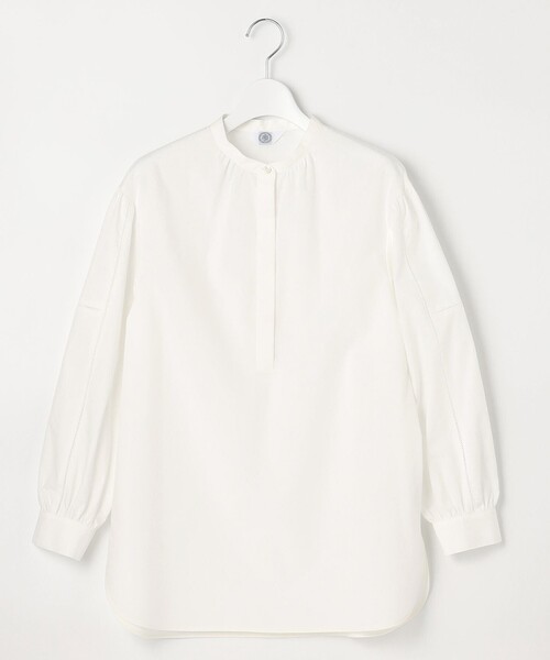 J.PRESS（ジェイプレス）の「【洗える】コットンセルロースタイプライター バンドカラー ブラウス（シャツ/ブラウス・レディース・ベージュ系/ホワイト系・T13）」の11枚目の写真