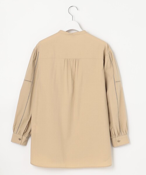 J.PRESS（ジェイプレス）の「【洗える】コットンセルロースタイプライター バンドカラー ブラウス（シャツ/ブラウス・レディース・ベージュ系/ホワイト系・T13）」の13枚目の写真