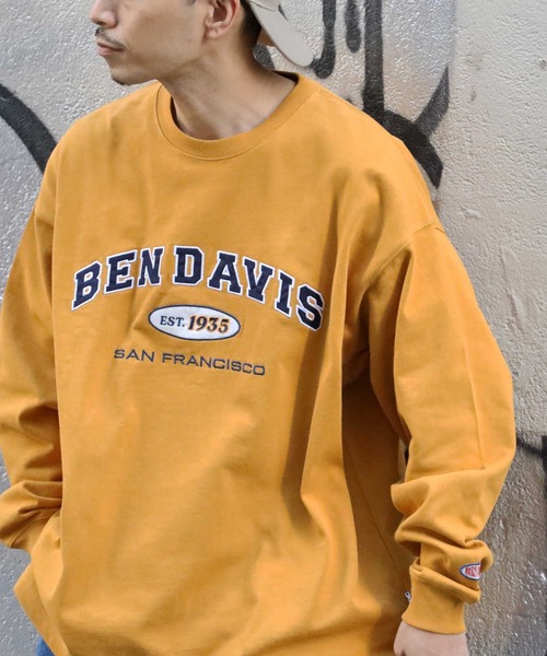BEN DAVIS（ベンデイビス）の「【BEN DAVIS】カレッジロンT（Tシャツ