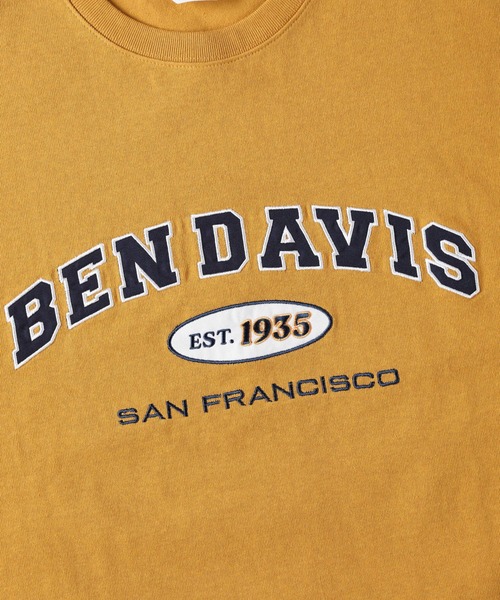 BEN DAVIS（ベンデイビス）の「【BEN DAVIS】カレッジロンＴ（Tシャツ/カットソー・メンズ・ホワイト/イエロー/ブルー/グリーン・S/M/L/XL）」の13枚目の写真