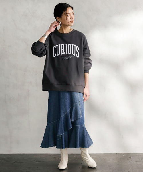 GeeRA（ジーラ）の「デニムマーメイドスカート（デニムスカート・レディース・ブルー/ネイビー・LARGE/MEDIUM）」の4枚目の写真