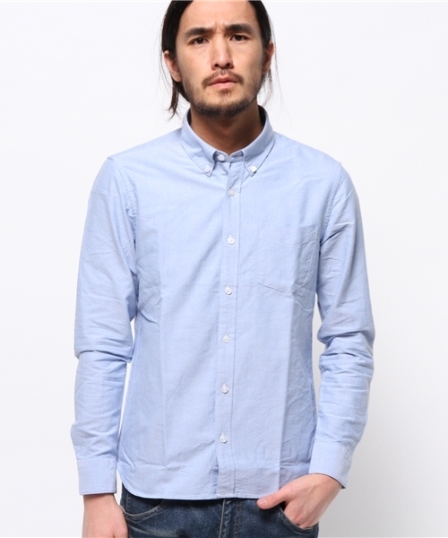 WEGO(ウィゴー)の「WEGO/オックスボタンダウンシャツ(シャツ/ブラウス・メンズ・ホワイト/サックスブルー/ライトピンク/その他1・LARGE/MEDIUM)」の16枚目の写真