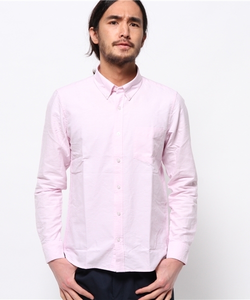 WEGO(ウィゴー)の「WEGO/オックスボタンダウンシャツ(シャツ/ブラウス・メンズ・ホワイト/サックスブルー/ライトピンク/その他1・LARGE/MEDIUM)」の17枚目の写真