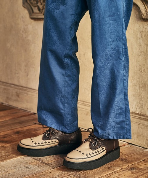 クリーパーシューズ　27 ドクターマーチンの厚底クリーパーシューズ、ガンメタルバックル