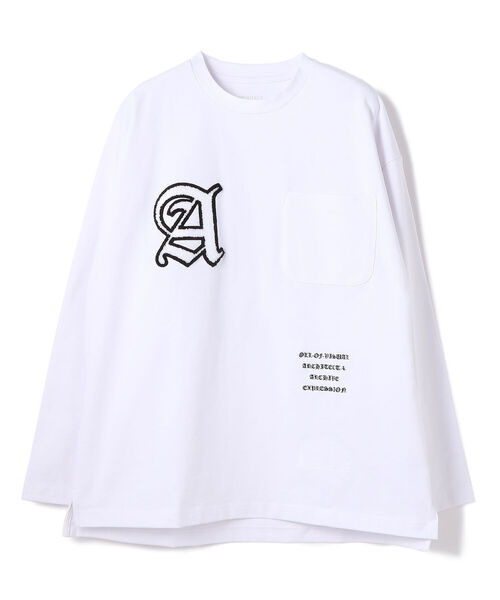 A4A(エーフォーエー)の「A4A/エーフォーエー/スタジアムログスリーブTシャツ(Tシャツ/カットソー・メンズ・ホワイト/ブラック・MEDIUM/LARGE)」の5枚目の写真