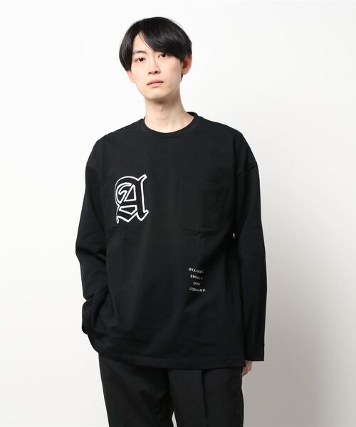 A4A(エーフォーエー)の「A4A/エーフォーエー/スタジアムログスリーブTシャツ(Tシャツ/カットソー・メンズ・ホワイト/ブラック・MEDIUM/LARGE)」の4枚目の写真