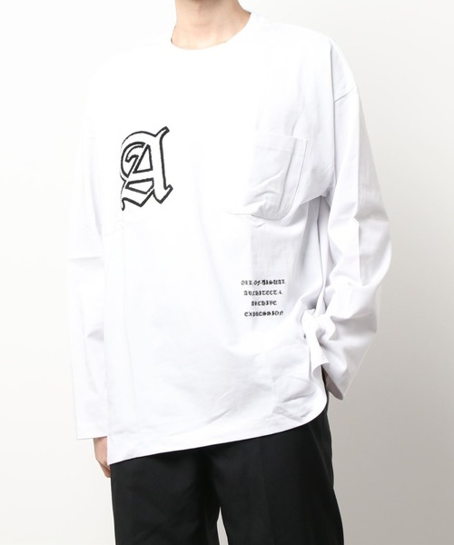 A4A(エーフォーエー)の「A4A/エーフォーエー/スタジアムログスリーブTシャツ(Tシャツ/カットソー・メンズ・ホワイト/ブラック・MEDIUM/LARGE)」の12枚目の写真