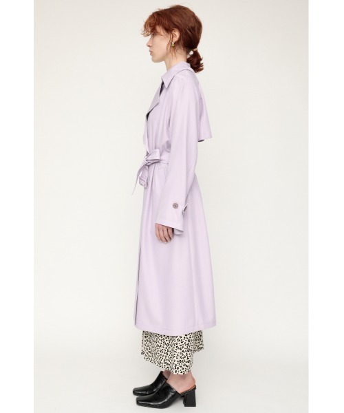 SLY（スライ）の「DRAPEY TRENCH COAT ドレーピー トレンチコート（トレンチコート・レディース・ベージュ/ターコイズブルー/アイボリー/ライトパープル・1/2）」の19枚目の写真