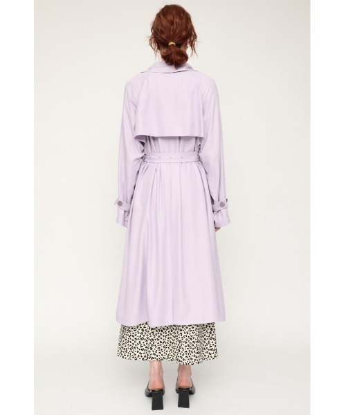 SLY（スライ）の「DRAPEY TRENCH COAT ドレーピー トレンチコート（トレンチコート・レディース・ベージュ/ターコイズブルー/アイボリー/ライトパープル・1/2）」の6枚目の写真