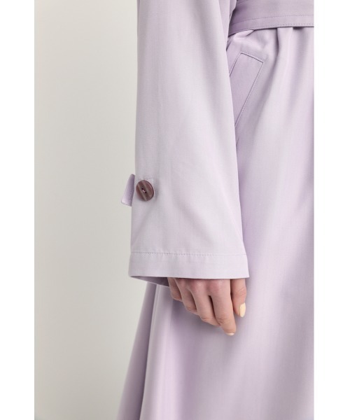 SLY（スライ）の「DRAPEY TRENCH COAT ドレーピー トレンチコート（トレンチコート・レディース・ベージュ/ターコイズブルー/アイボリー/ライトパープル・1/2）」の14枚目の写真