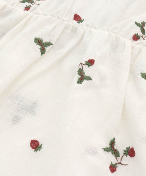 Seraph（セラフ）の「フルーツ刺繍ボリューム袖チュニック（チュニック・キッズ・オフホワイト/ピンク/ミント・95/80/140/100/90/110/120/130）」の13枚目の写真