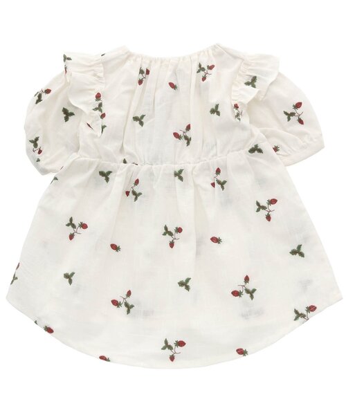 Seraph（セラフ）の「フルーツ刺繍ボリューム袖チュニック（チュニック・キッズ・オフホワイト/ピンク/ミント・95/80/140/100/90/110/120/130）」の11枚目の写真