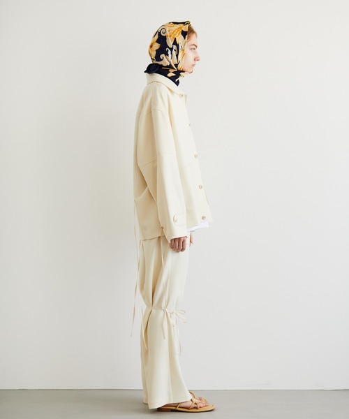 TAUPE（トープ）の「【TAUPE / トープ】22SS グリッターピケショートカバーオール（ブルゾン・メンズ・アイボリー/ブルー・1/2）」の9枚目の写真