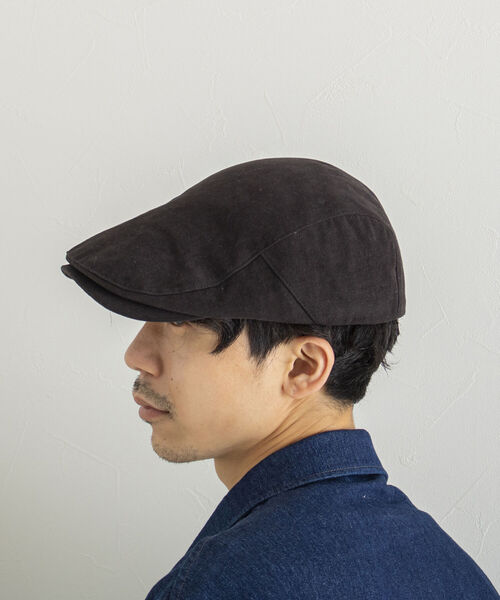 GLOSTER（グロスター）の「【GLOSTER/グロスター】WASHED HUNTING ウォッシュドハンチング（ハンチング/ベレー帽・メンズ・ブラック/ベージュ・FREE）」の3枚目の写真