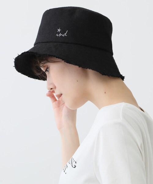 INDIVI（インディヴィ）の「◆リネン調バケットハット（ハット・レディース・ブラック/ライトベージュ・00）」の12枚目の写真