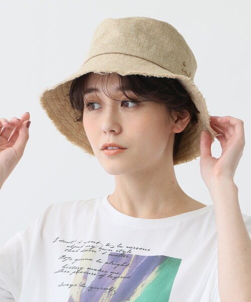 INDIVI（インディヴィ）の「◆リネン調バケットハット（ハット・レディース・ブラック/ライトベージュ・00）」の14枚目の写真