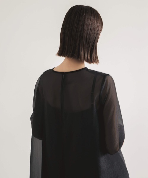 kaene（カエン）の「シアーAラインドレス（ドレス・レディース・ブラウン/ブラック/ダークカーキ/パープル・2/1）」の14枚目の写真